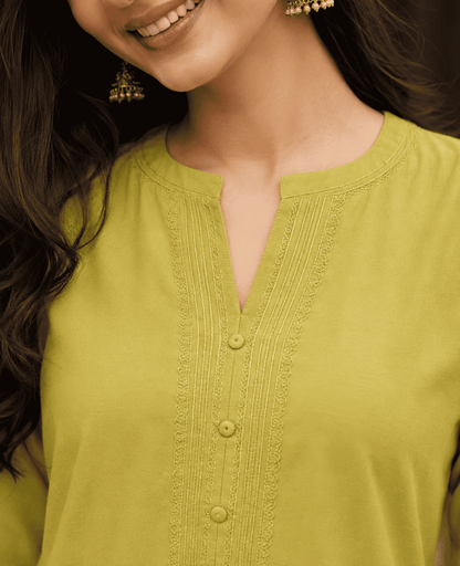 Liril Embroidered Modal Cotton Kurta Pant Set