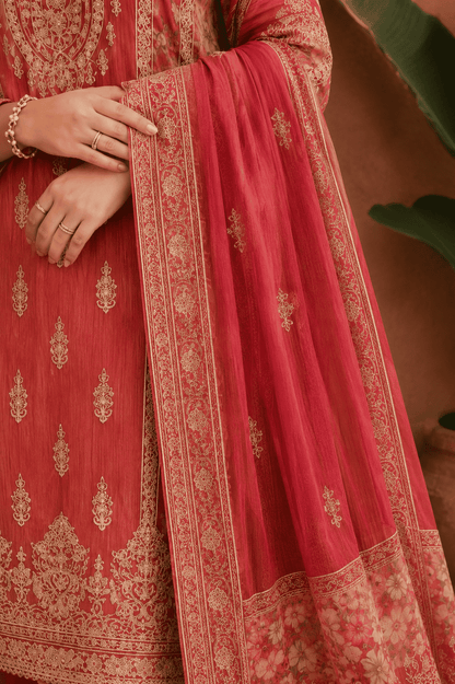 Pink Rayon Digital Printed Kurta Pant With Traditional Dupatta