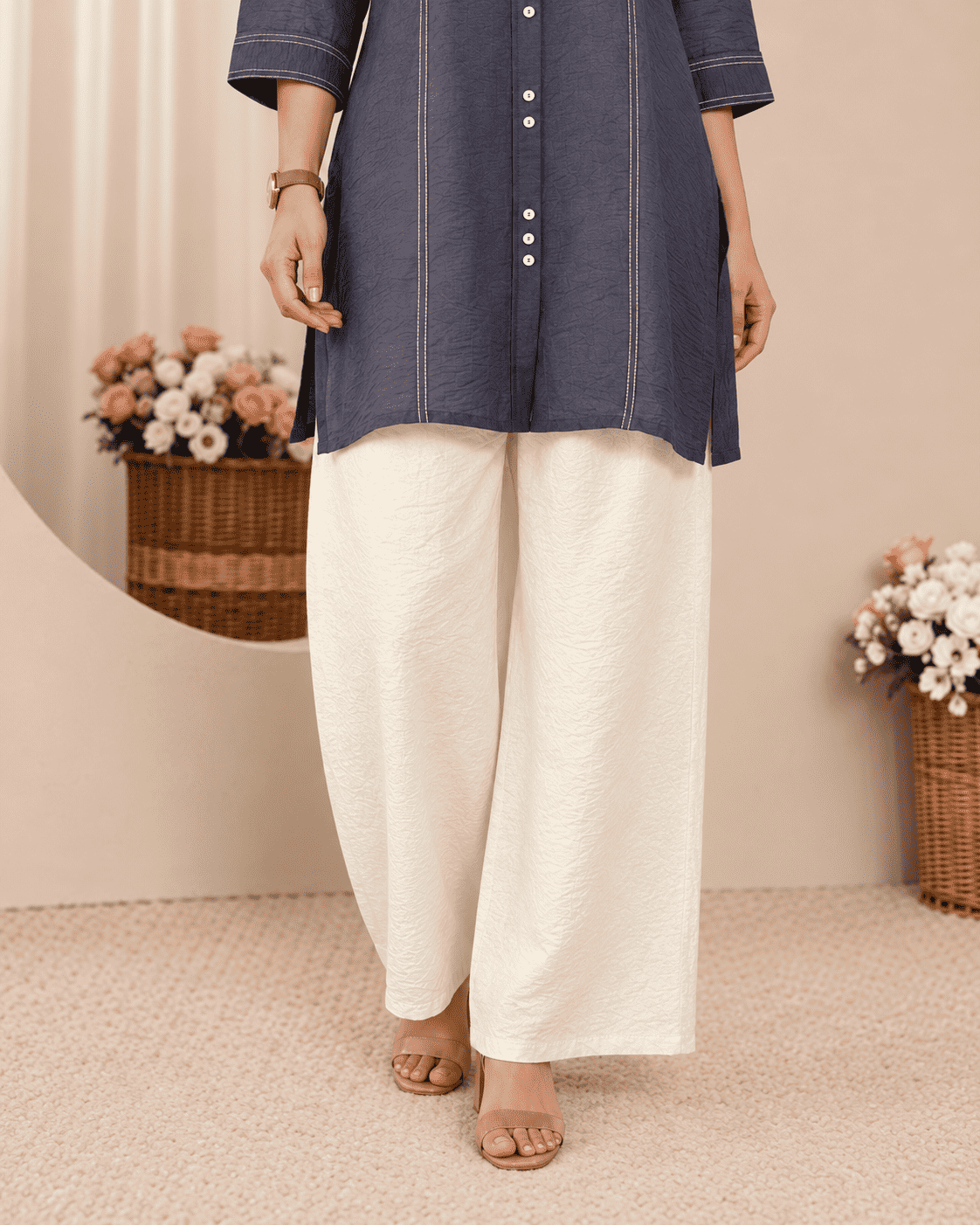 Blue Butter Cotton kurta pant set