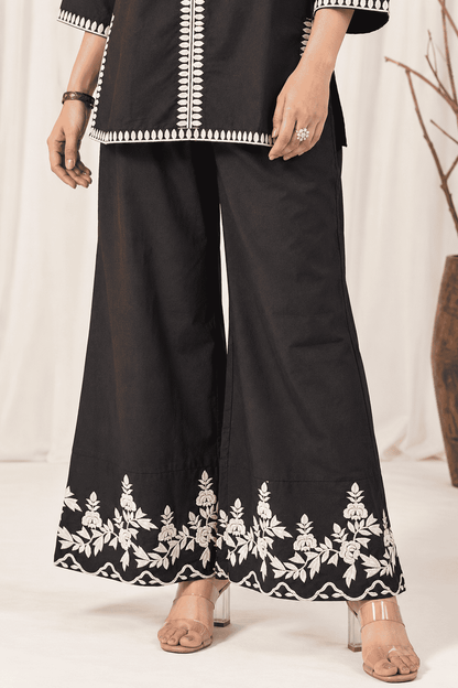 Black Cotton Blend Co-ord Set