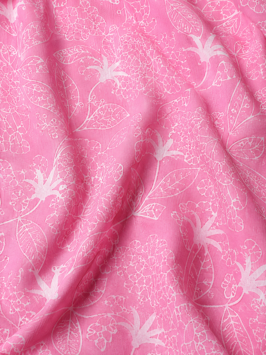 Pink Block Printed Cotton Kurta Pant With Dupatta